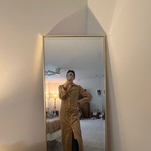 Chic Tan Button-Down Dress